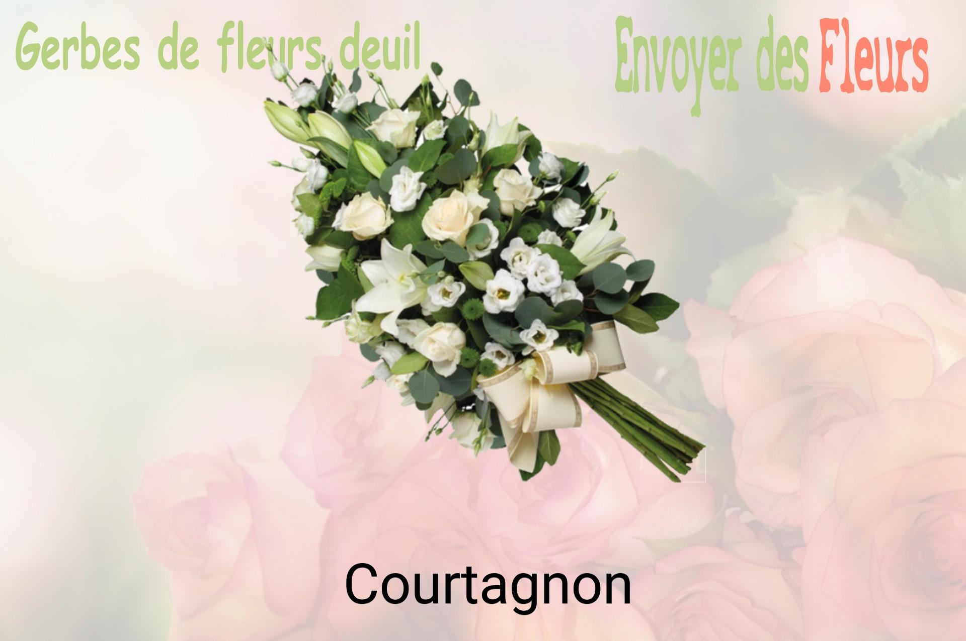 Gerbe de fleurs de deuil livrée à Courtagnon